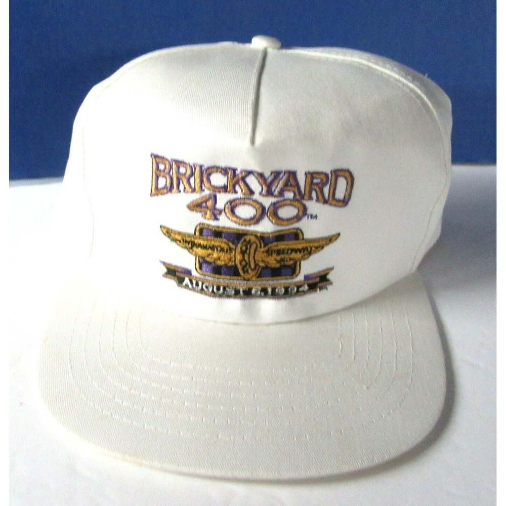 1994 NASCAR Brickyard Inaugural Race Hat White Indy Snapback Hat /‎ Cap - GL227